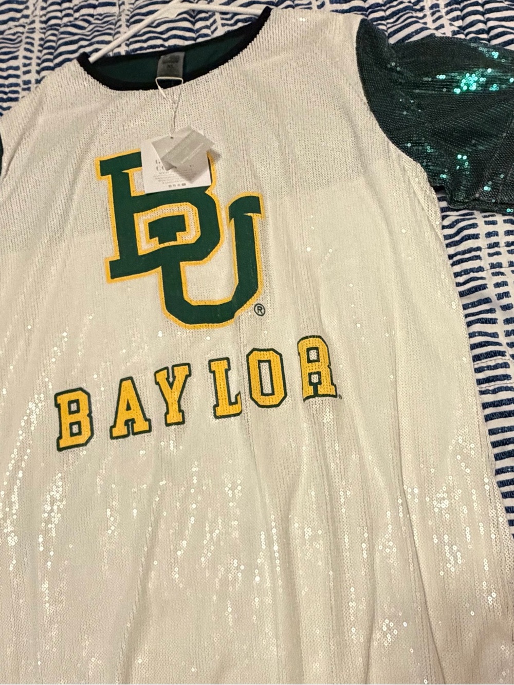 NWT-Baylor Gameday Couture sequined top size XL